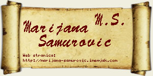 Marijana Samurović vizit kartica